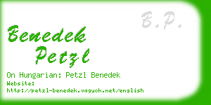 benedek petzl business card